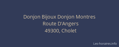 Donjon Bijoux Donjon Montres