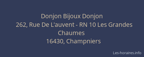 Donjon Bijoux Donjon