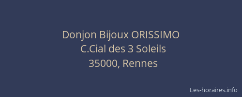 Donjon Bijoux ORISSIMO