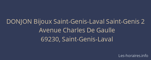 DONJON Bijoux Saint-Genis-Laval Saint-Genis 2