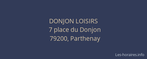 DONJON LOISIRS