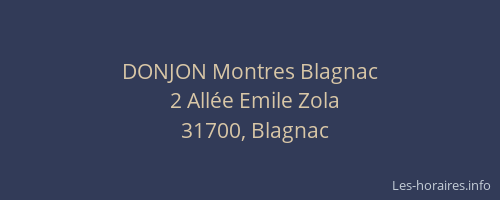 DONJON Montres Blagnac