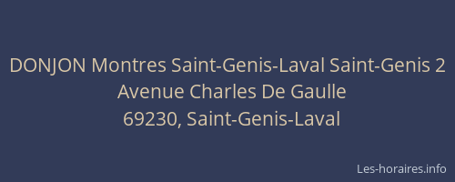 DONJON Montres Saint-Genis-Laval Saint-Genis 2