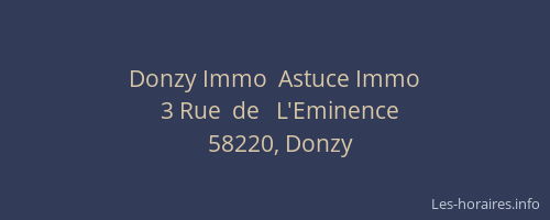 Donzy Immo  Astuce Immo
