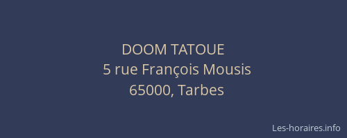 DOOM TATOUE