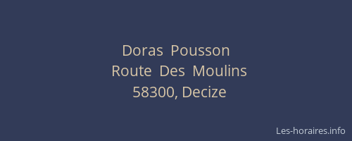 Doras  Pousson