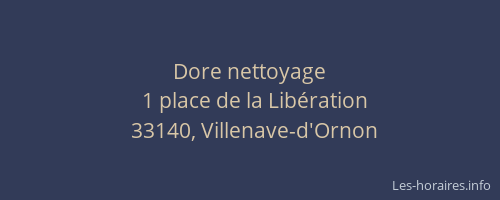 Dore nettoyage