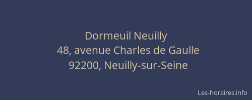 Dormeuil Neuilly