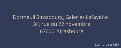 Dormeuil Strasbourg, Galeries Lafayette