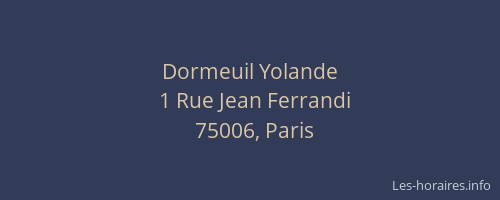Dormeuil Yolande