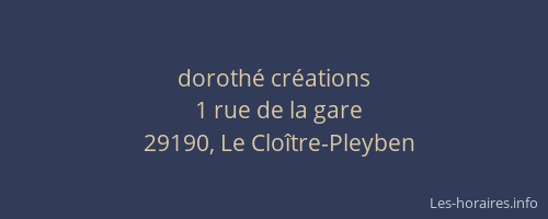 doroth&eacute; cr&eacute;ations