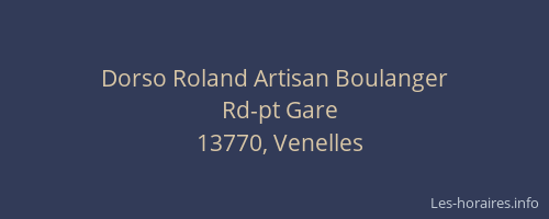Dorso Roland Artisan Boulanger