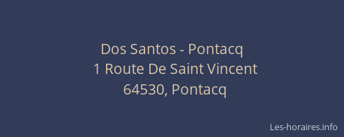 Dos Santos - Pontacq