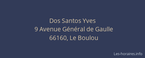 Dos Santos Yves