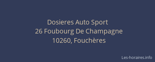 Dosieres Auto Sport
