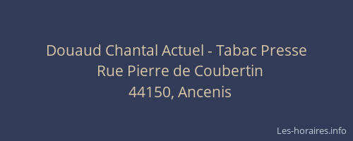 Douaud Chantal Actuel - Tabac Presse