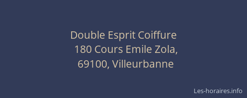 Double Esprit Coiffure