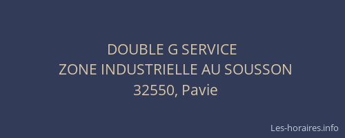 DOUBLE G SERVICE