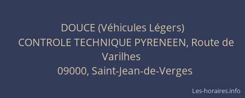 DOUCE (Véhicules Légers)