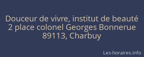 Douceur de vivre, institut de beaut&eacute;