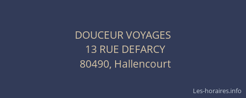 DOUCEUR VOYAGES
