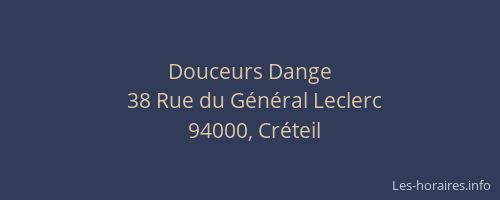 Douceurs Dange