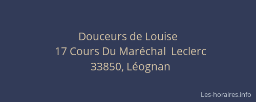 Douceurs de Louise
