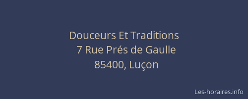Douceurs Et Traditions
