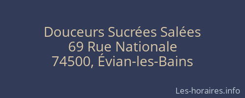 Douceurs Sucrées Salées