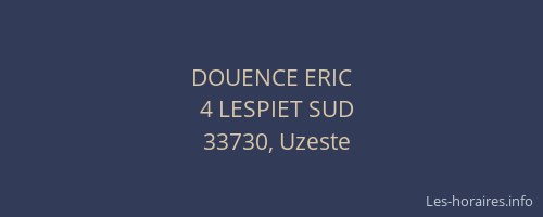 DOUENCE ERIC