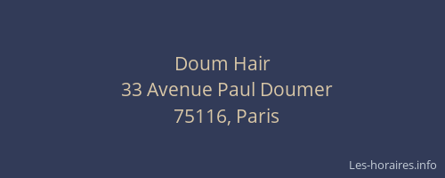 Doum Hair