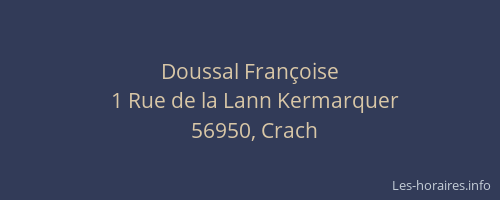 Doussal Fran&ccedil;oise