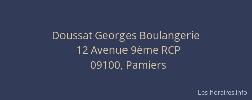 Doussat Georges Boulangerie