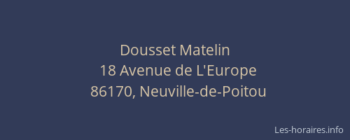 Dousset Matelin