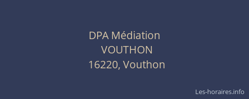 DPA M&eacute;diation