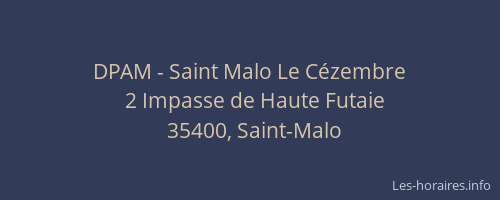 DPAM - Saint Malo Le Cézembre