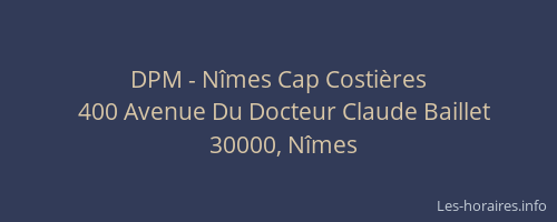 DPM - Nîmes Cap Costières