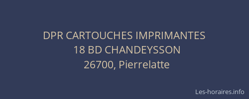 DPR CARTOUCHES IMPRIMANTES