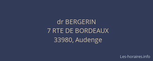 dr BERGERIN