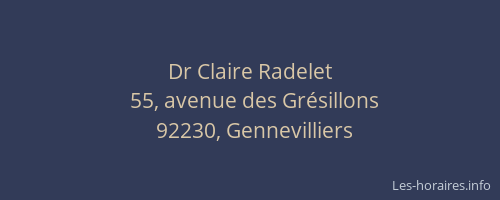 Dr Claire Radelet