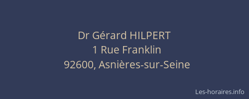 Dr Gérard HILPERT