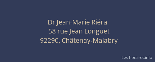 Dr Jean-Marie Riéra