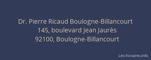 Dr. Pierre Ricaud Boulogne-Billancourt