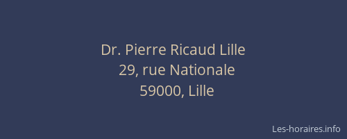 Dr. Pierre Ricaud Lille