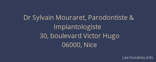 Dr Sylvain Mouraret, Parodontiste & Implantologiste