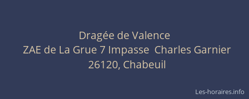 Drag&eacute;e de Valence
