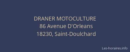DRANER MOTOCULTURE