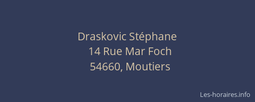 Draskovic St&eacute;phane