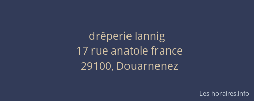 dr&ecirc;perie lannig