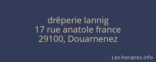 drêperie lannig